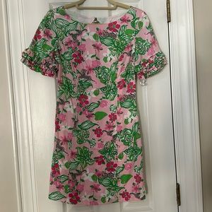Lilly Pulitzer ruffle sleeve mini dress